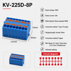 1Pc Wire Electrical Cable Connectors Plug-in Terminal Block PTFIX 2.5mm² Splitter Spliceable DIN-Rail Mounting Junction Box Too