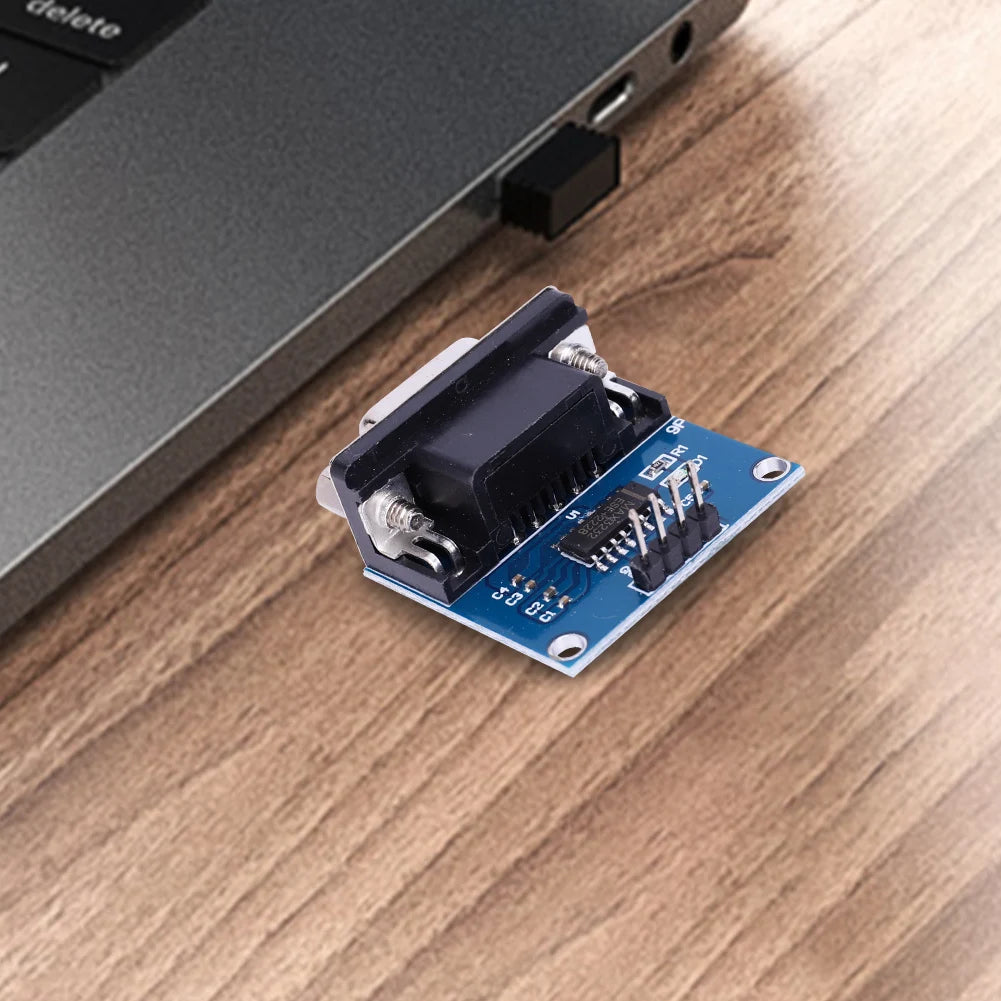 MAX3232 RS232 To TTL Serial Port Converter Module 3.3V-5.5V MAX232 Flashing Board TX RX VCC GND RS232 To TTL Brushboard
