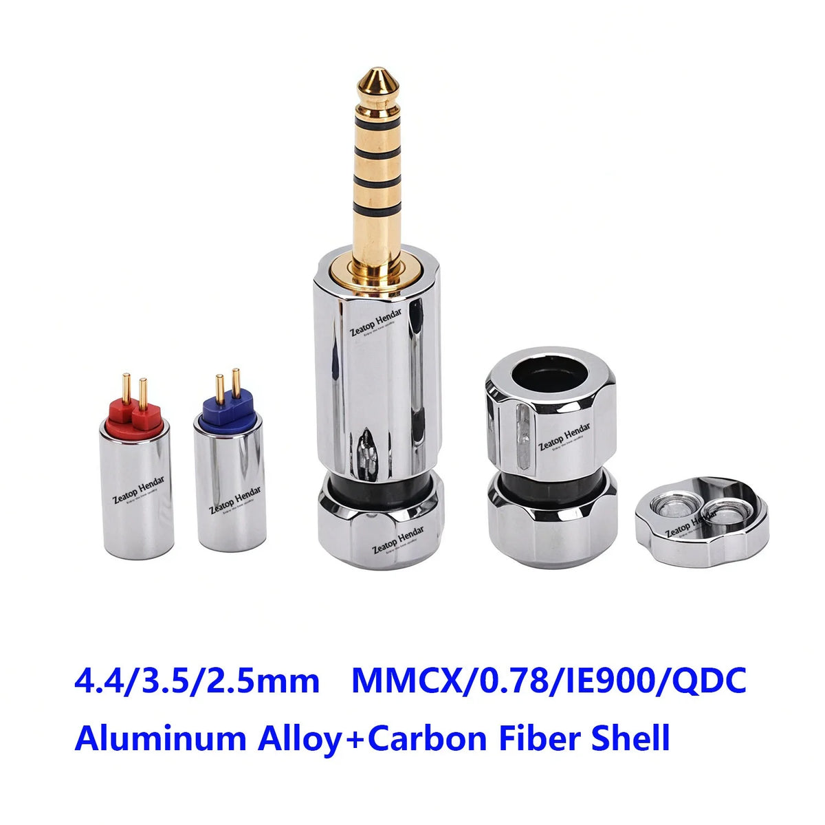 1Set Hi-End 2.5mm 3.5mm 4.4mm Audio Plug +Splitter+Slider+MMCX 0.78 QDC IE900 N5005 A2DC Upgrade Earphone Wire Aluminum Alloy