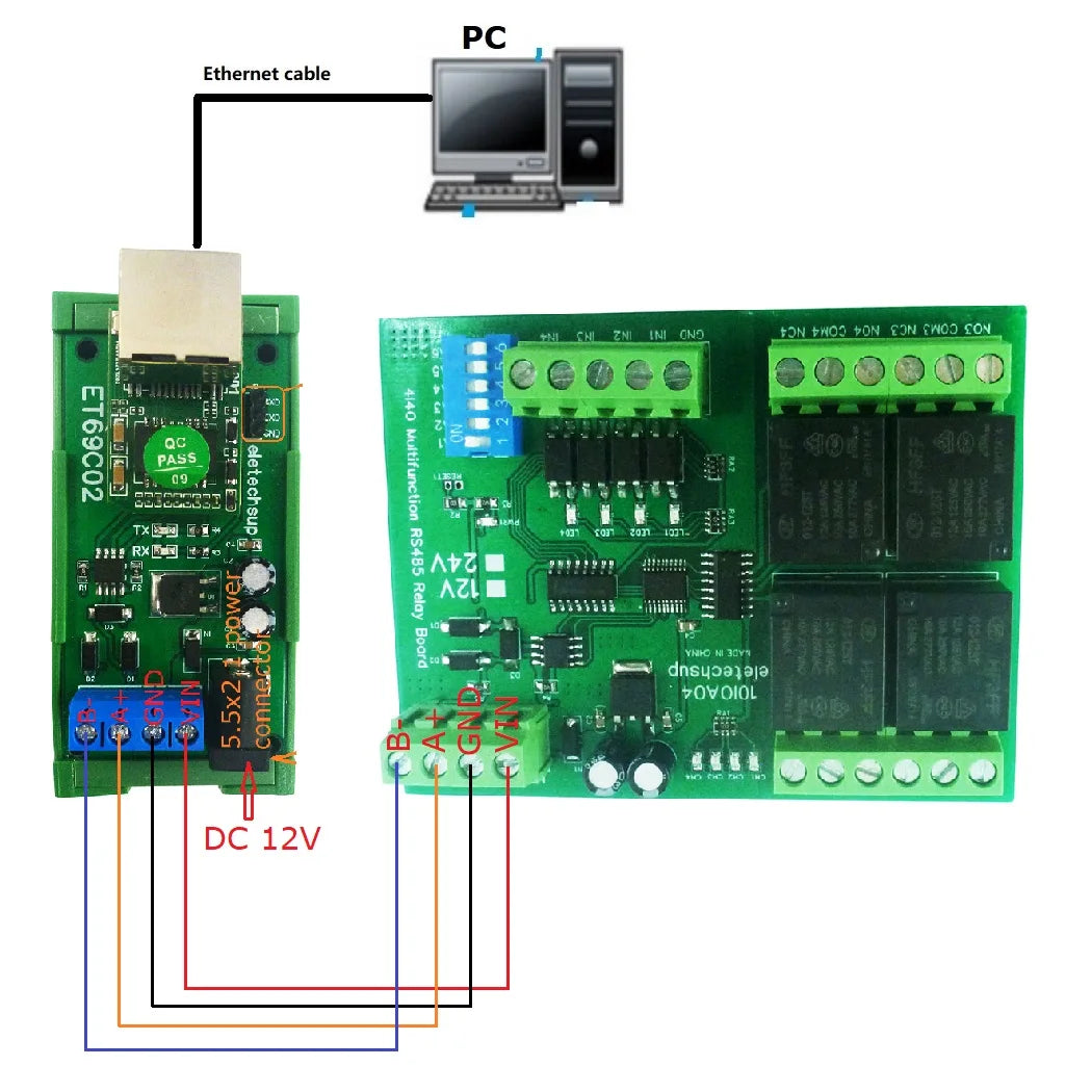 Serial Port Server Module RS485 to Ethernet Network TCP/IP Converter UDP TCP Client Server Modbus Master Slave