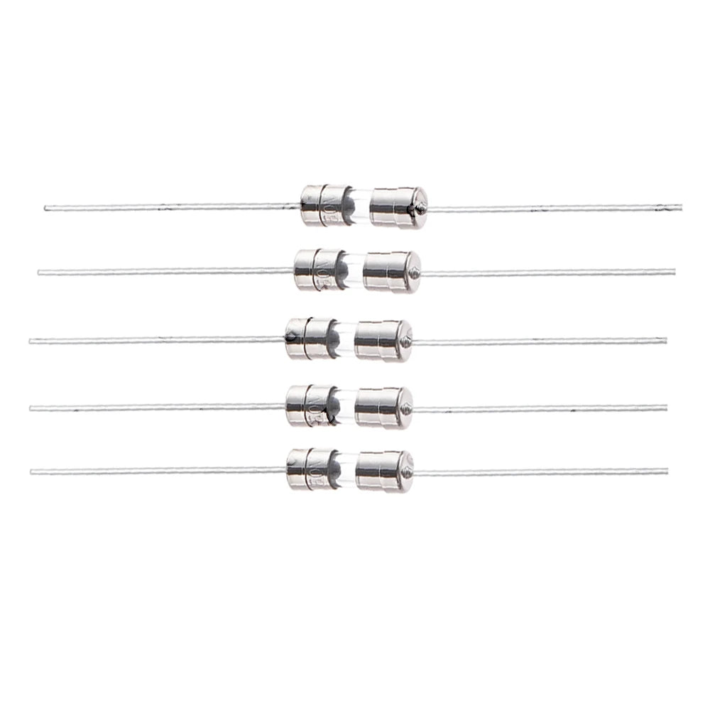 100PCS/lot 3.6x10mm 1A 1.5A 10A AMP Glass Fuse with Leads Axial Leaded Fuse Tube for PCB Circuit Board Electronics Protection