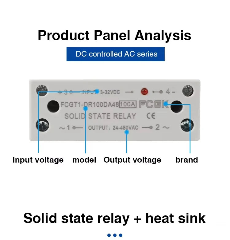 10A 25A 40A 60A 80A 100A Single Phase Slim SSR Solid State Relay With Heat Sink Industrial Relay DIN Rail Mount