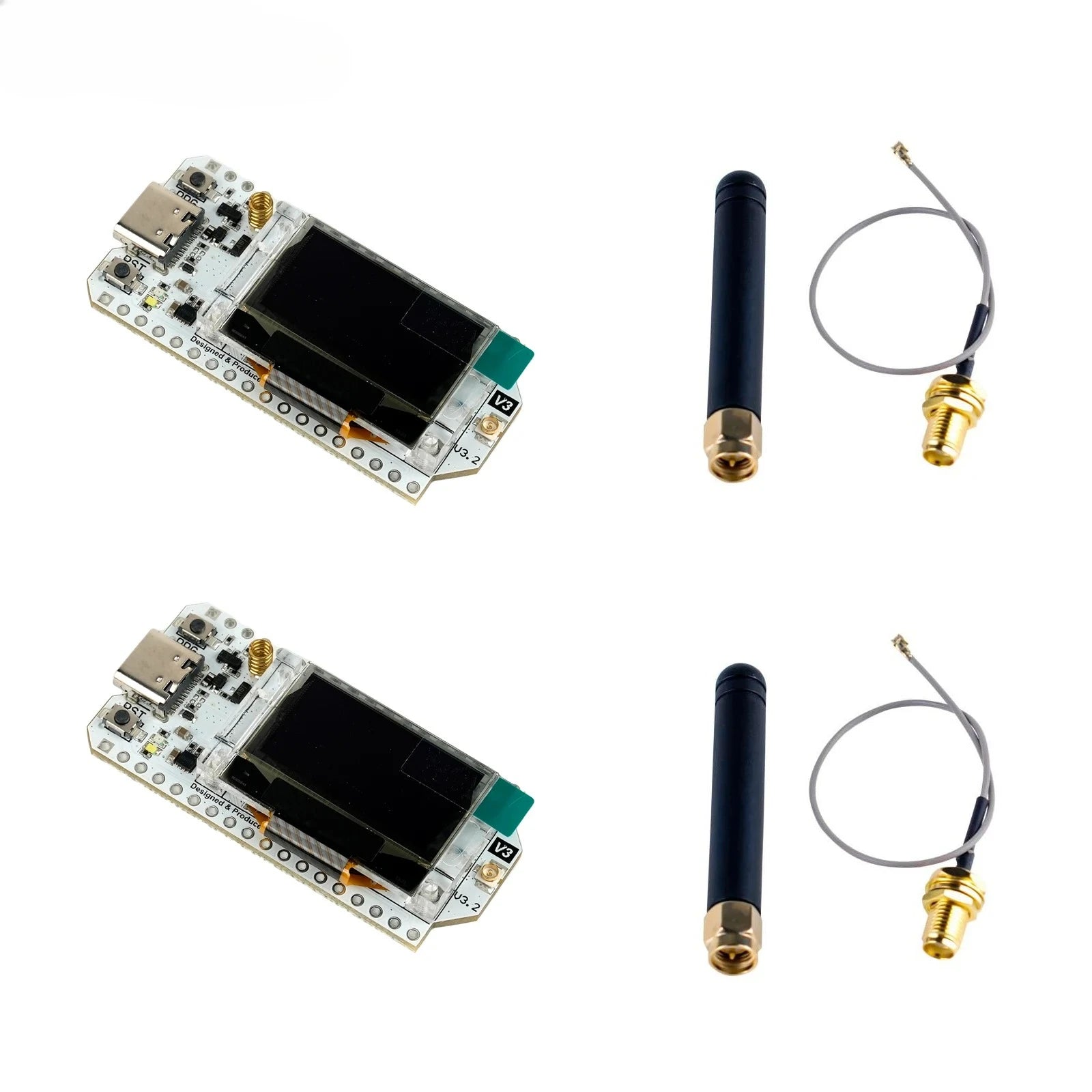 2Sets Heltec LoRa32 V3 IoT Dev board ESP32-S3 SX1262 0.96" OLED 863MHZ~928MHZ LoRa Module for Arduino Meshtastic LoRaWAN