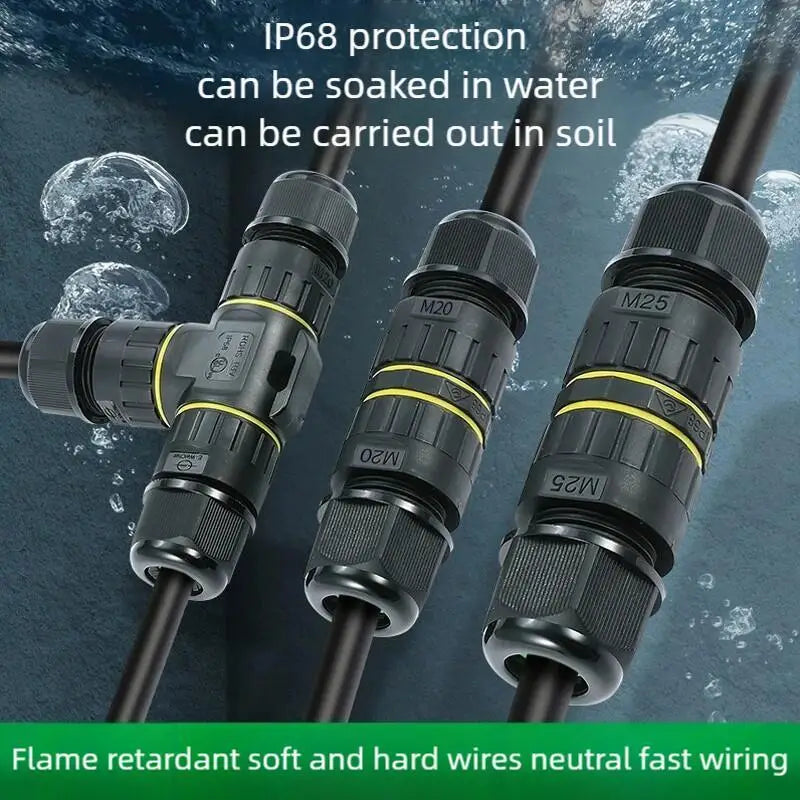 IP68 Waterproof Joint Wire Quick Connection Connector 2 3 4 Pin Solderless LED Lamp Electric Wiring Outdoor Rainproof Terminal