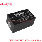 1Pc-2Pcs 5W 220V to 5V/3.3V/9V/12V/15V/24V AC DC Mini Power Supply Module Board Hi-Link HLK-5M03 5M05 5M09 5M12 5M15 5M24 5M05B