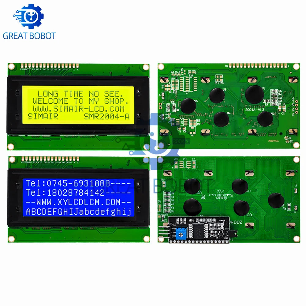 BS LCD2004+I2C 2004 20x4 2004A blue screen HD44780 Character LCD /w IIC/I2C Serial Interface Adapter Module For Arduino Module
