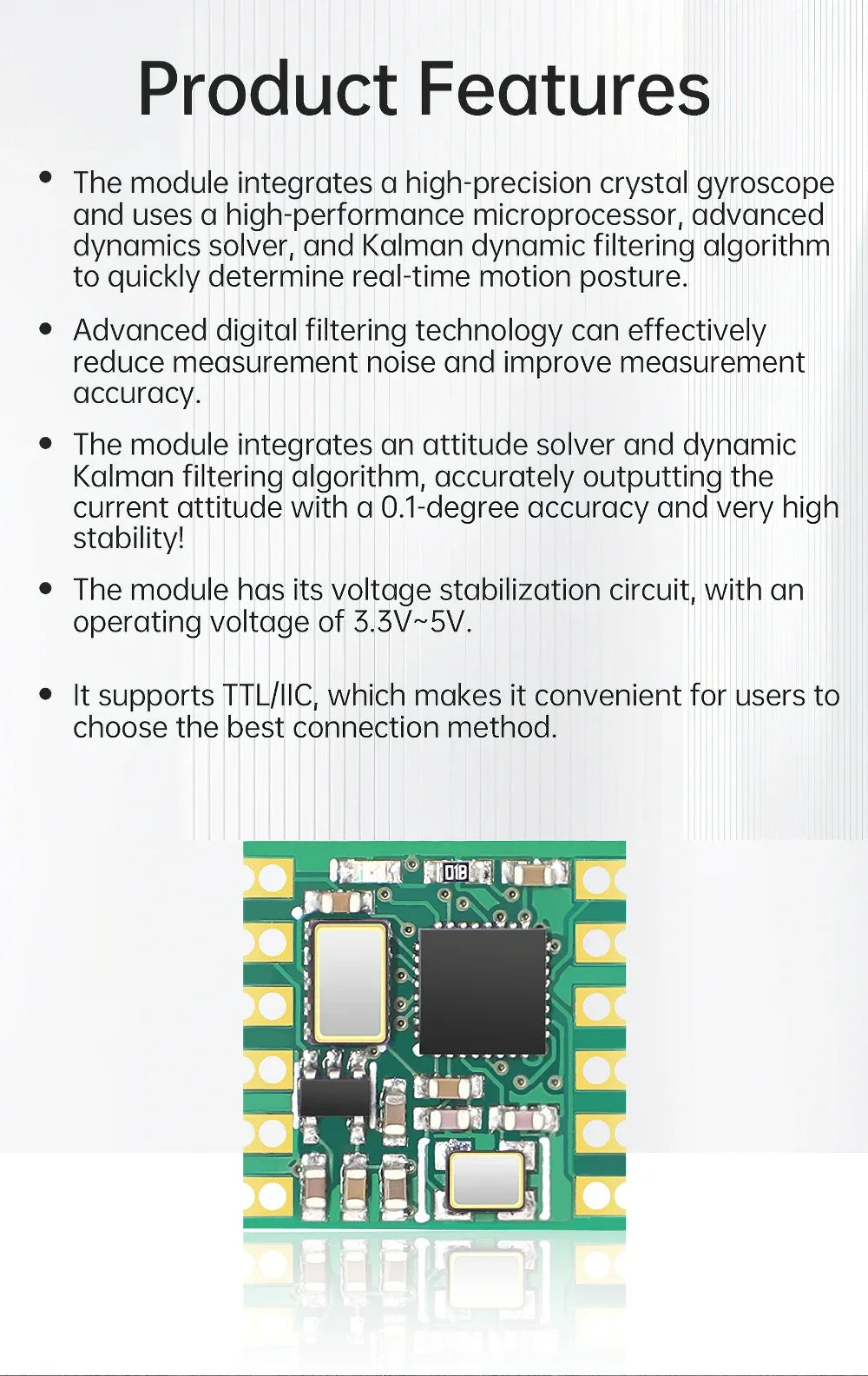 WitMotion HWT101CT High Precision Z-Axis Gyroscope Angle Sensor MEMS Inclinometer axis no drift Module for Robot ROS Drone AGV