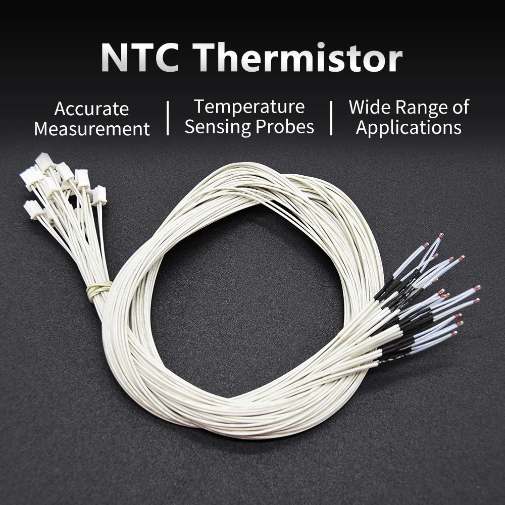 5PCS 3D Printer Thermistor NTC 3950 100K ohm Temperature Sensor Cable For CR10 Ender 3/Ender 3 Pro/Ender 3 Neo/Ender 3 Max