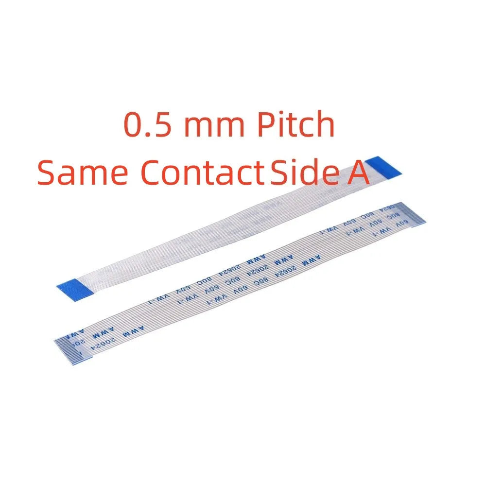 100 Pcs Flexible Flat Cable FFC FPC Jumper 0.5 1.0 MM 4 5 6 8 10 12 14 15 16 20 24 28 30 32 40 Pin AWM 20624 80C 60V VW-1