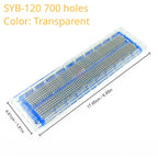 MB102 ZY-204 Solderless Breadboards: 170/400/700/750/830/1600 Plug Holes, Versatile Prototyping and Circuit Testing Boards for D