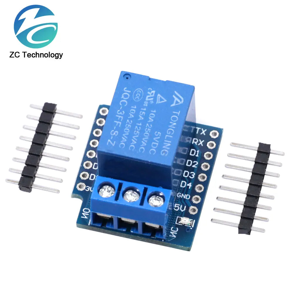 One Channel Wemos D1 Mini Relay Shield Wemos D1 Mini Relay Module for ESP8266 Development Board 1 Channel