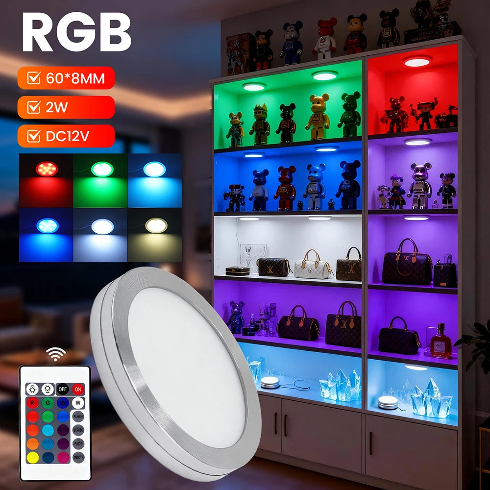 1 2 3 5 6 8 Lihgts RGB LED Cabinet Light 12V WiFi Bluetooth 24Key 44Key Remote Control Power Kit for Kitchen Wardrobe Lighting