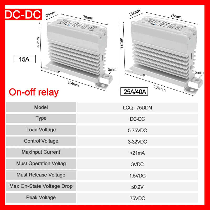 LCTC Solid State Relay DIN Rail Slim SSR 10/15/25/40A 0-10V 0-5V 4-20mA Voltage Regulator Relay With Heat Sink DC-AC DC-DC AC-AC