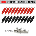 28 35 45mm Metal Alligator Clip G98 Crocodile Electrical Clamps Testing Probe Meter Black Red with Plastic Boot Car Auto Battery