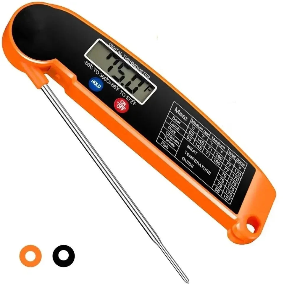 Digital Waterproof Meat Thermometer for Cooking Instant Read Food Thermometer for Grill BBQ with Accurate Temperature Display