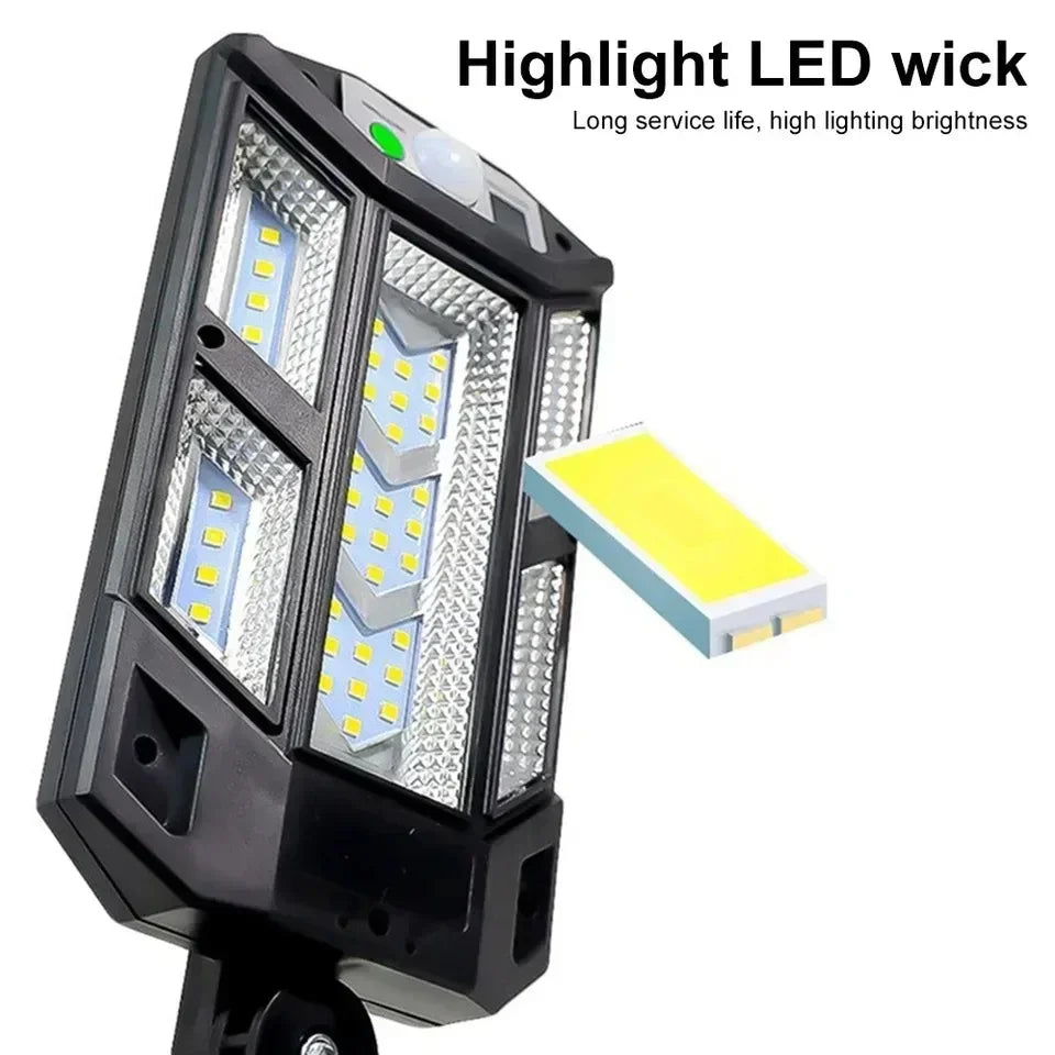Newest Powerful Solar Lights Outdoor Solar Lamp Of Motion Sensor 4 Mode Waterproof IP65 Solar Garden Light Street Yard Lantern