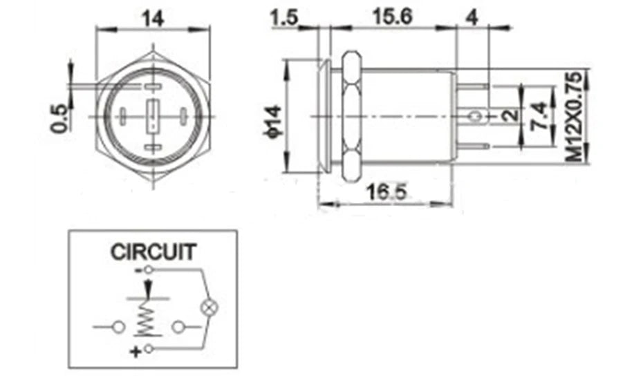 1PC 12MM with LED 3V 5V 12V 24V 220V Metal Button Switch Momentary push button auto reset waterproof illuminated