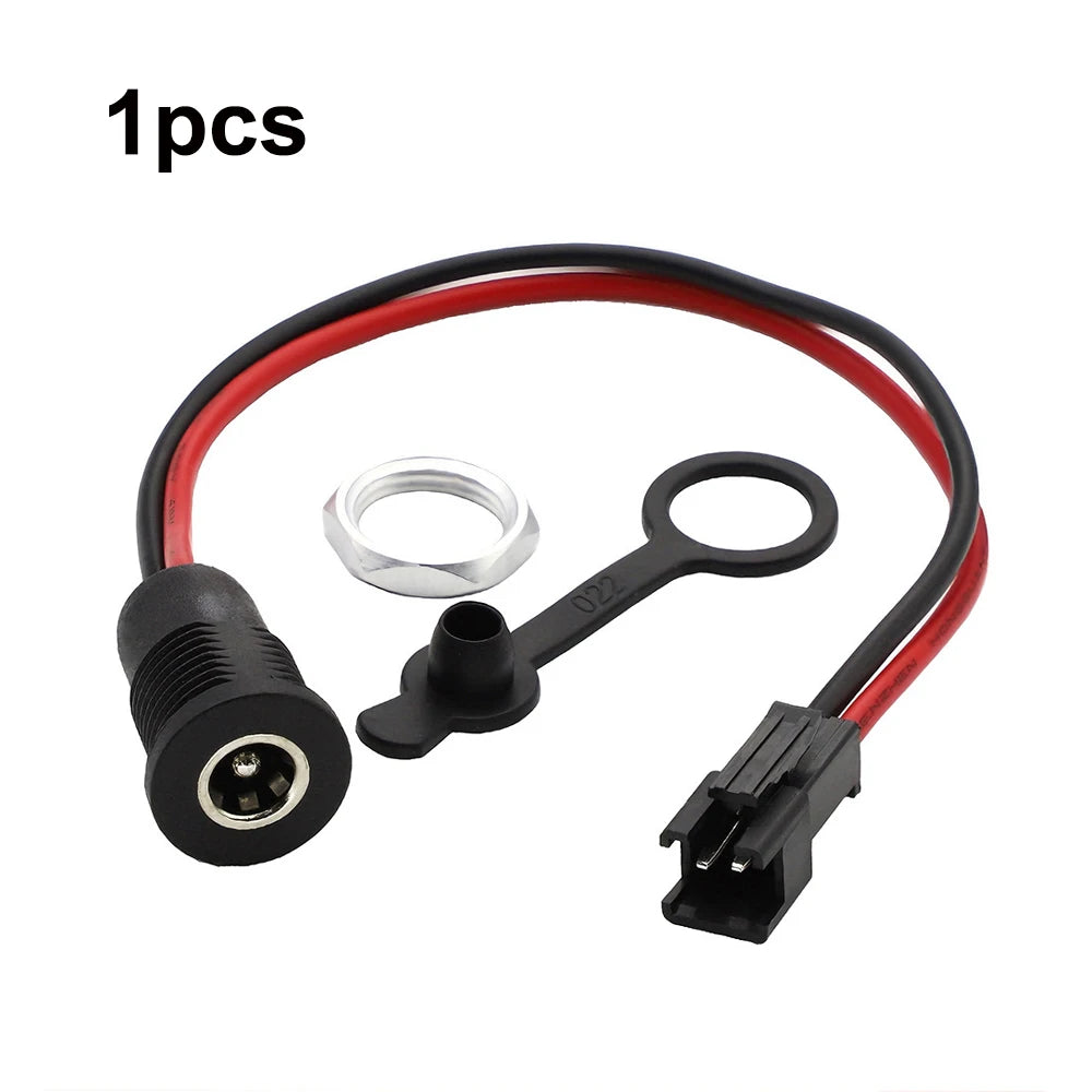 1/5/10pcs DC 5.5 * 2.1mm Power Socket Female Panel Mount To 2Pin JST SM Male Plug 5.5X2.1MM Connector Cable for Electric Scooter