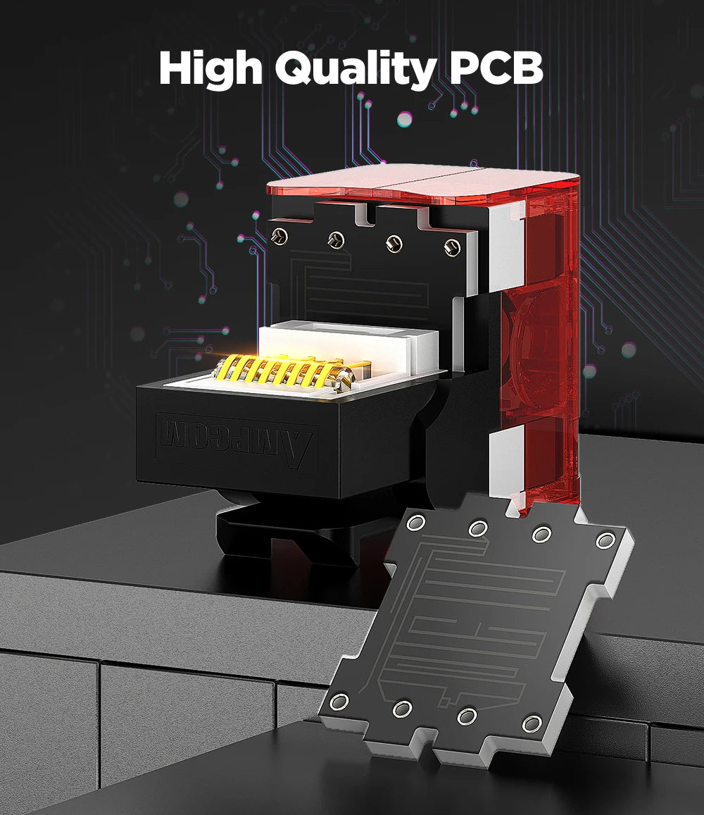 AMPCOM CAT6A CAT6 Tool Less Keystone Jack,  RJ45 UTP Keystone Module Adapter No Punch-Down Tool Couplers Modular Connector
