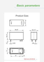 ENMG PCB Mount Solid State Relay, SSK10D6132 Miniature Pin-Type DC Control DC/AC 24V Printed Circuit Board Mount Plug-in Type.