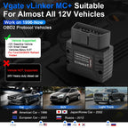 Vgate VLinker MC/MC+ Bluetooth 3.0/4.0 OBD2 Scanner ELM327 Compatible for BimmerCode FORScan for IOS/Android Car Diagnostic Tool