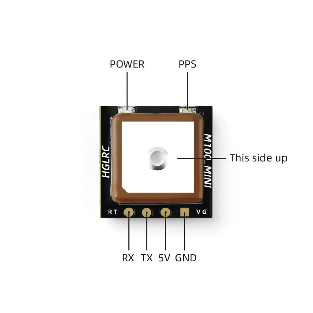HGLRC M100 MINI GPS Module M10 UBLOX 10Hz 72CH Ceramic Antenna 3.3V-5V For FPV Racing Freestyle Drone RC Parts Flight Controller