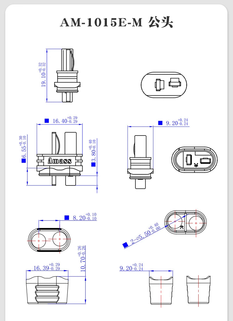 YuXi XT90H XT60 XT60H XT30 XT30U MR30 MR60 MT30 MT60 XT60H XT60W XT60PW XT30PW T-type Plug Lithium Battery Socket Connector