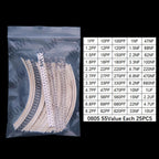 52Value 55Value Each 50PCS/25PCS 0402 0603 0805 1206 capacitor smd kit 1pf 1uf 10uf 0402 0603 0805