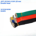 100pcs SH GH MX 1.0mm 1.25mm Single Double Head Terminal Crimp Colorful Electronic 10/15/20/30cm PVC Wire Without Housing