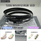 1206 WS2812 Side RGB SMD LED Built-in IC,Water Clear/Diffused,1204 5V Full Color Lamp Beads 3.2*1.0MM