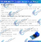 15A 400W MOS FET Trigger Switch Drive Module PWM Regulator Control Panel Motor Control Board DC 5V-36V