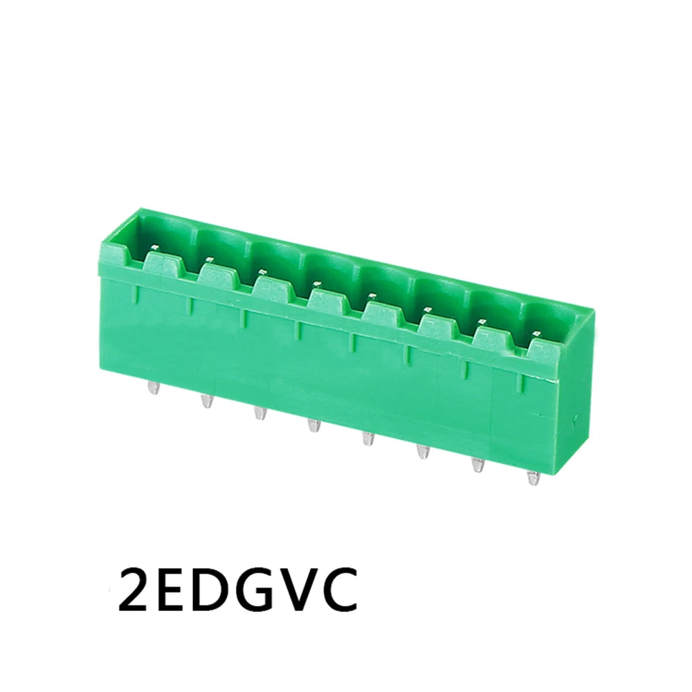 100pcs 2EDGR 5.08mm 2EDGV 2/3/4/5/10P Vertical/Right Angle Male Pin Wafer Only Phoenix Contact Connector PlugIn Terminal Block