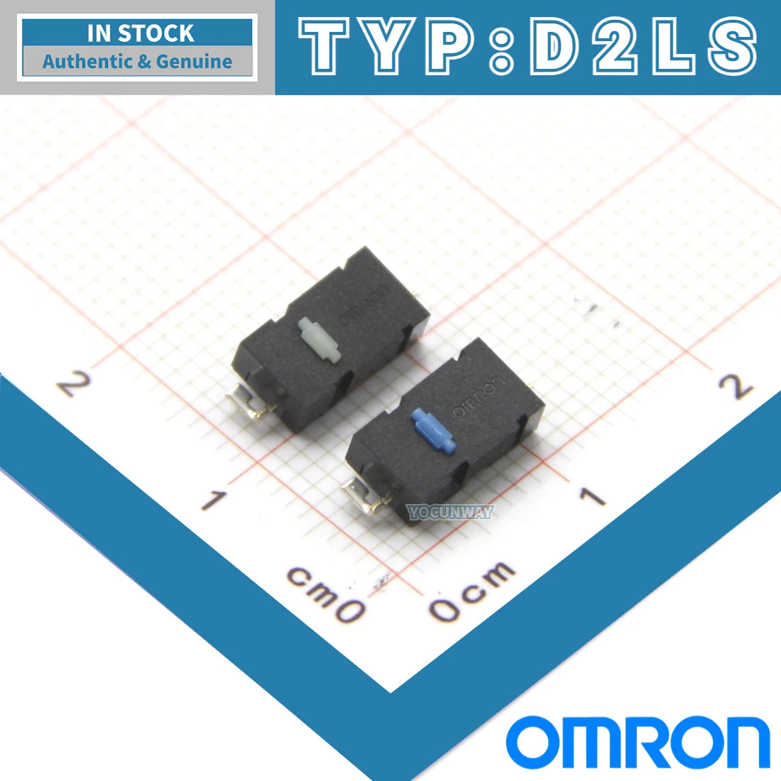 OMRON D2LS-21 D2LS-11 Blue Dot Micro Switch for Gaming Mouse Compatible with MX M905 G903 Authentic