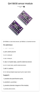 QMI8658 6 Axis Gyroscope Accelerometer Sensor Module Compatible BMI160 Replacement for MPU6050 for Arduino Drone