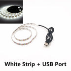 5M USB LED Strip Light 5V 3528 1 Meter 5 Meter Yellow Cool White Pink Green Blue Red SMD Ribbon Ceiling Cabinet Light Waterproof