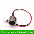 GX12 GX16 GX20 Aviation Plug To XH2.54 Terminal Wire 2 3 4 5 6 Pin M12 Male Head Adapter Cable Connector Extension Line 15/30cm