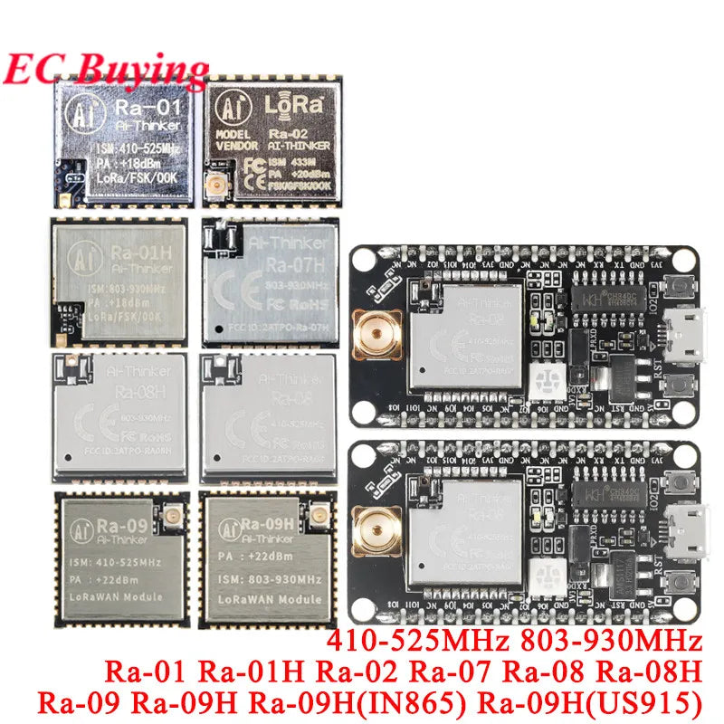 Ra-08 Ra-08H LoRaWAN Development Board Module LoRa WAN Ra-01 Ra-02 Ra-07 Ra-09 Ra-09H 410-525MHz 803-930MHz MCU SMA Interface