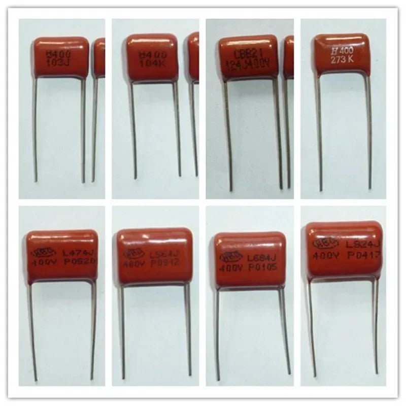 10Pcs CBB Capacitor 400V 103~475 10nF~4.7uF Metallized Polypropylene Film Capacitor 31 Values Available