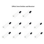 10pairs 3mm 5mm 940nm LEDs Infrared Emitter and IR Receiver Diode Diodes 301A