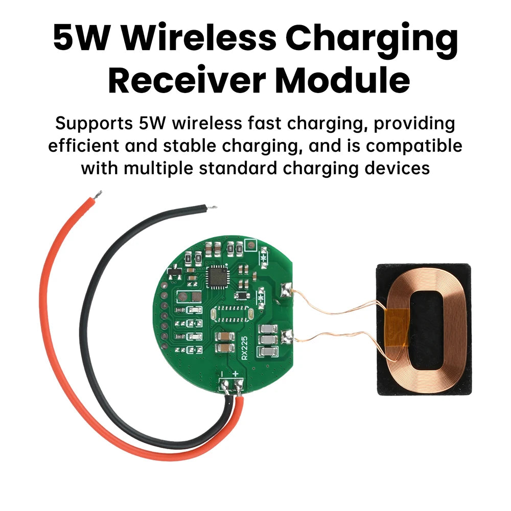 5W Wireless Charging Receiver Module Coil Circuit Board Type C 5V Fast Charging Wireless Charger PCBA DIY Standard Accessories