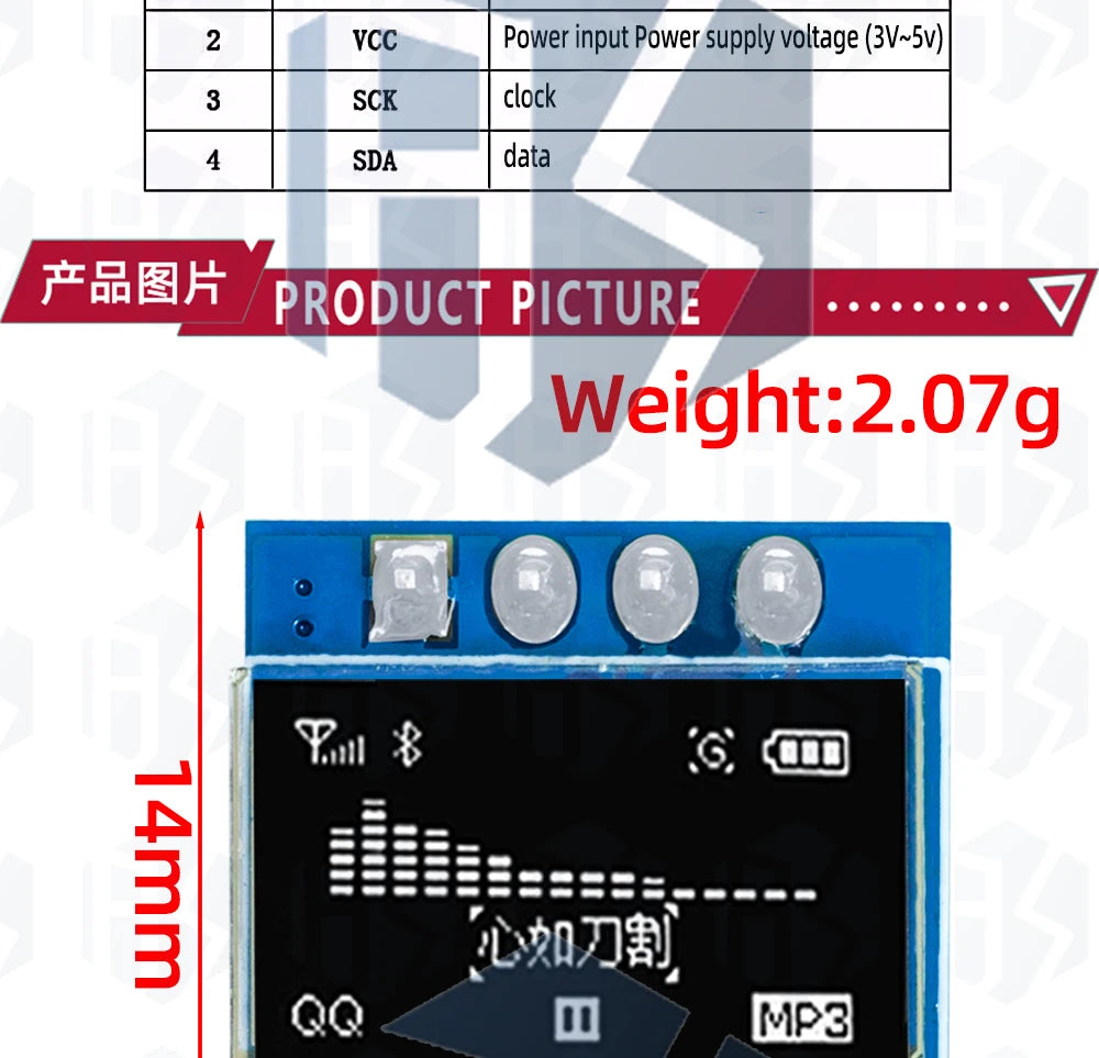1~5PCS EGBO 0.49 Inch OLED Display LCD Module White 0.49" Screen 64x32 I2C IIC Interface SSD1306 Driver for Arduino AVR STM32