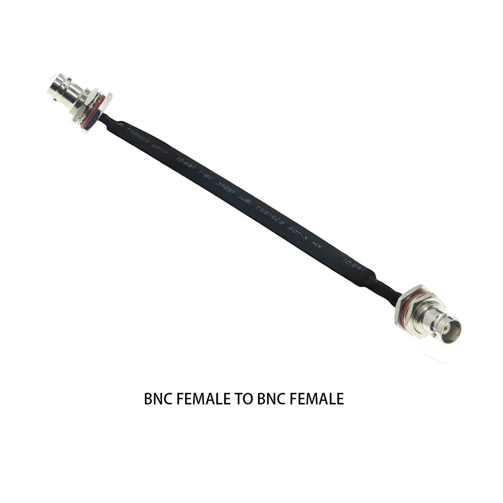 Door/Window Pass Through Flat RF Coaxial Cable BNC Male Female to BNC Q9 Male 50 Ohm RF Coax Pigtail Extension Cord Wire