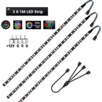 12V 4 Pin RGB Gaming PC Led Strip Light 5050 RGB Tape For Aura Sync MSI Mystic Light Motherboard Control Computer Case Backlight