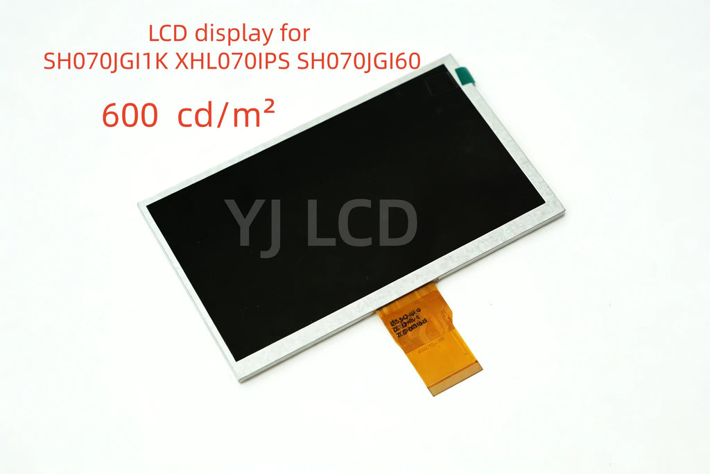 7-inch HD IPS LCD display with 1024*600 Resolution, high brightness 600 cd/m², SH070JGI1K XHL070IPS SH070JGI60