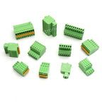5PCS 2.54mm Terminal Block Green Spring Type Screw Free Push Button Plug Connector 2edgkd 120V 4A