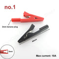 red+black 20/50A PVC Alligator Crocodile Clip Clamp Socket Plug Handle Test Cable Probe 4mm Banana Plug Electric Battery