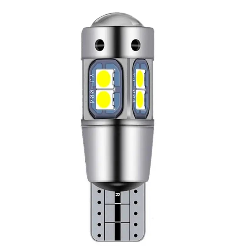 2Pcs Super Brigh T10 W5W 168 192 Led Tail Light White 3030 10SMD 12V Car Led Auto Lamp CANBUS NO Error Car Marker Parking Bulb