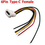 4 Pin Press Type USB Connector Type-C Waterproof with PH 2.0 Female Socket High Current Fast Charging Jack Port with Data Pin