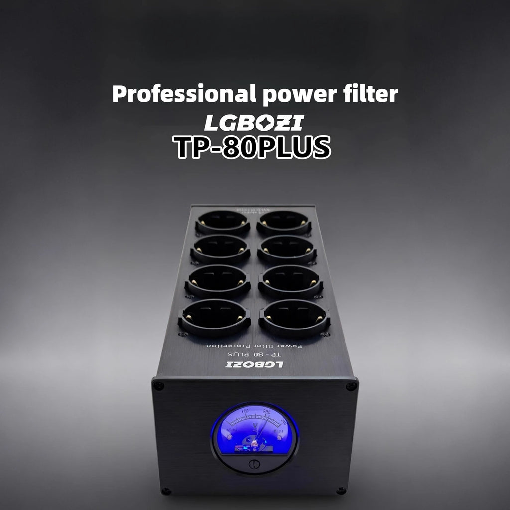 TP80 PLUS HiFi Audio Noise AC Power Filter Conditioner Power Purifier Surge Protection with EU Outlets Power Strip