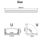 LED aluminum rigid light bar DC12V 50CM 20 inch U/V-shape 5730 36LEDs LED aluminum channel Home decoration lighting or connector